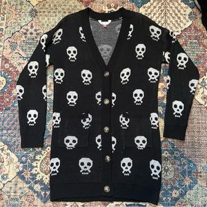 Long Skull Cardigan